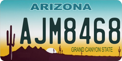 AZ license plate AJM8468