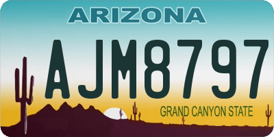 AZ license plate AJM8797