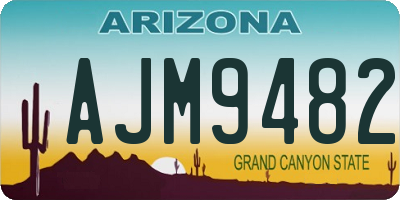 AZ license plate AJM9482