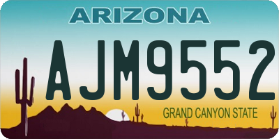 AZ license plate AJM9552