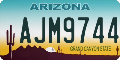 AZ license plate AJM9744