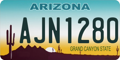 AZ license plate AJN1280