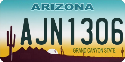 AZ license plate AJN1306