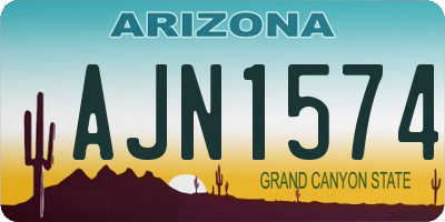 AZ license plate AJN1574