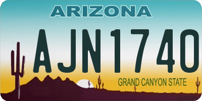 AZ license plate AJN1740