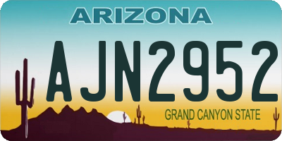 AZ license plate AJN2952