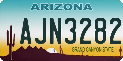AZ license plate AJN3282