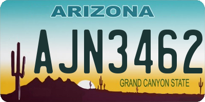 AZ license plate AJN3462