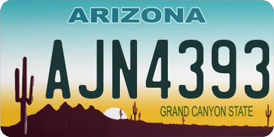 AZ license plate AJN4393