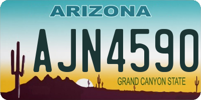 AZ license plate AJN4590