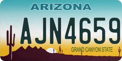 AZ license plate AJN4659