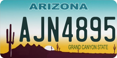 AZ license plate AJN4895
