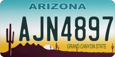 AZ license plate AJN4897