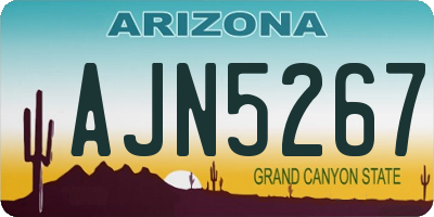 AZ license plate AJN5267