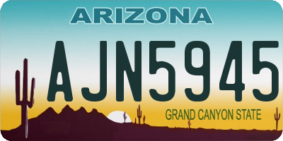 AZ license plate AJN5945