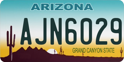AZ license plate AJN6029
