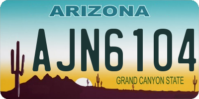 AZ license plate AJN6104