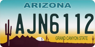 AZ license plate AJN6112