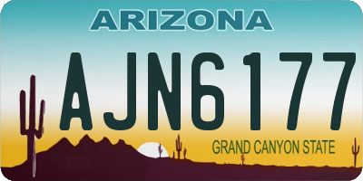 AZ license plate AJN6177