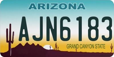 AZ license plate AJN6183
