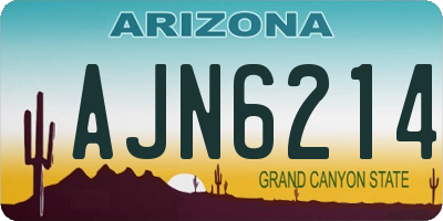 AZ license plate AJN6214
