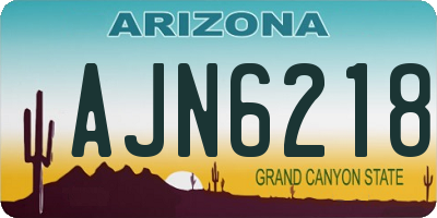 AZ license plate AJN6218