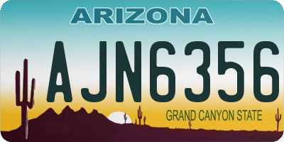AZ license plate AJN6356
