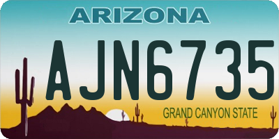 AZ license plate AJN6735