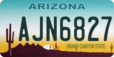 AZ license plate AJN6827