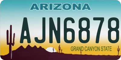 AZ license plate AJN6878