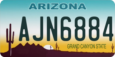 AZ license plate AJN6884