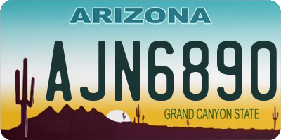 AZ license plate AJN6890