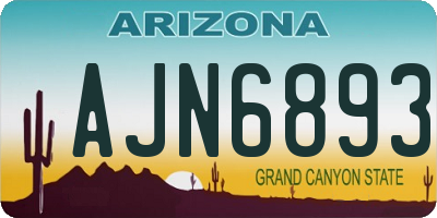 AZ license plate AJN6893