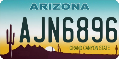 AZ license plate AJN6896