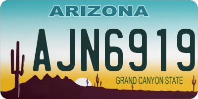 AZ license plate AJN6919