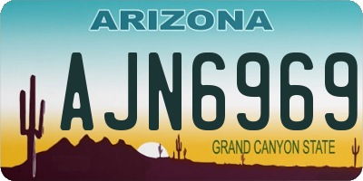 AZ license plate AJN6969