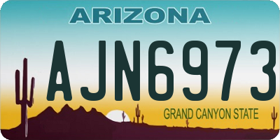 AZ license plate AJN6973