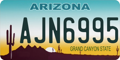 AZ license plate AJN6995