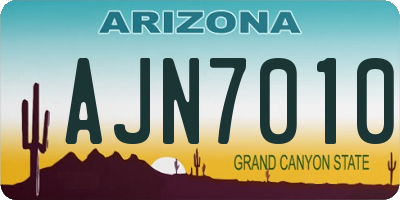 AZ license plate AJN7010