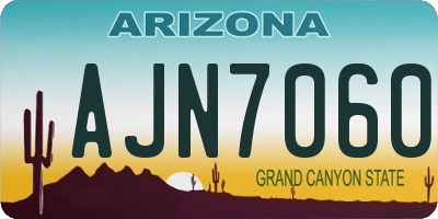 AZ license plate AJN7060