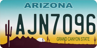 AZ license plate AJN7096