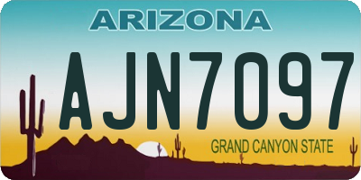 AZ license plate AJN7097