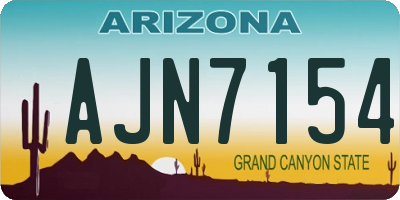 AZ license plate AJN7154