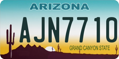 AZ license plate AJN7710
