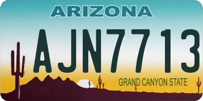 AZ license plate AJN7713