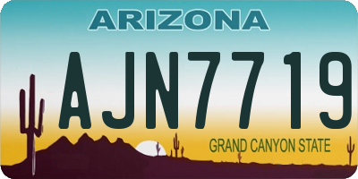 AZ license plate AJN7719