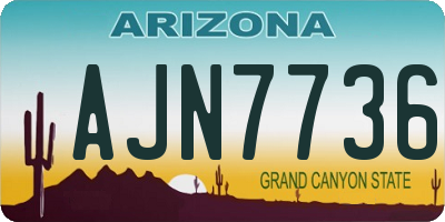 AZ license plate AJN7736