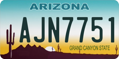 AZ license plate AJN7751