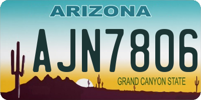 AZ license plate AJN7806