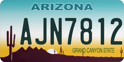 AZ license plate AJN7812